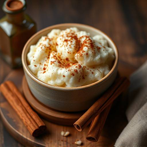Arroz con Leche espolvoreado con canela
